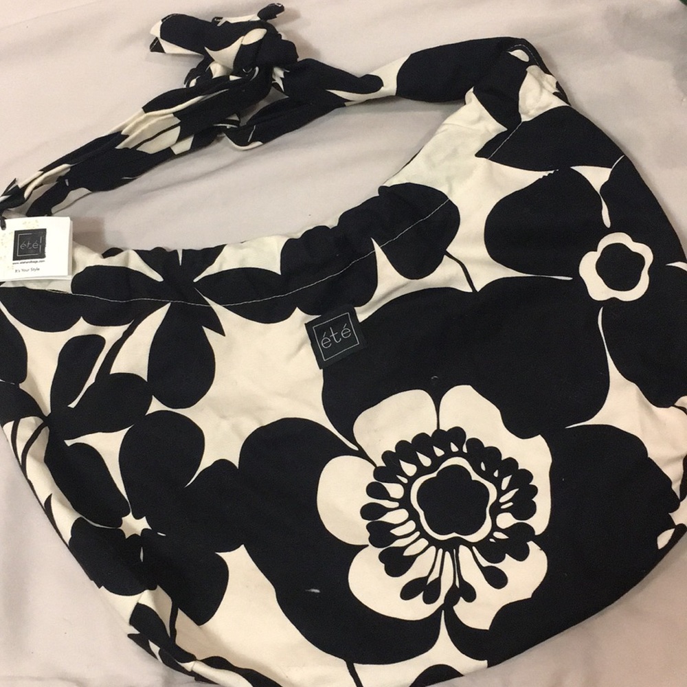 Floral fabric handbag
